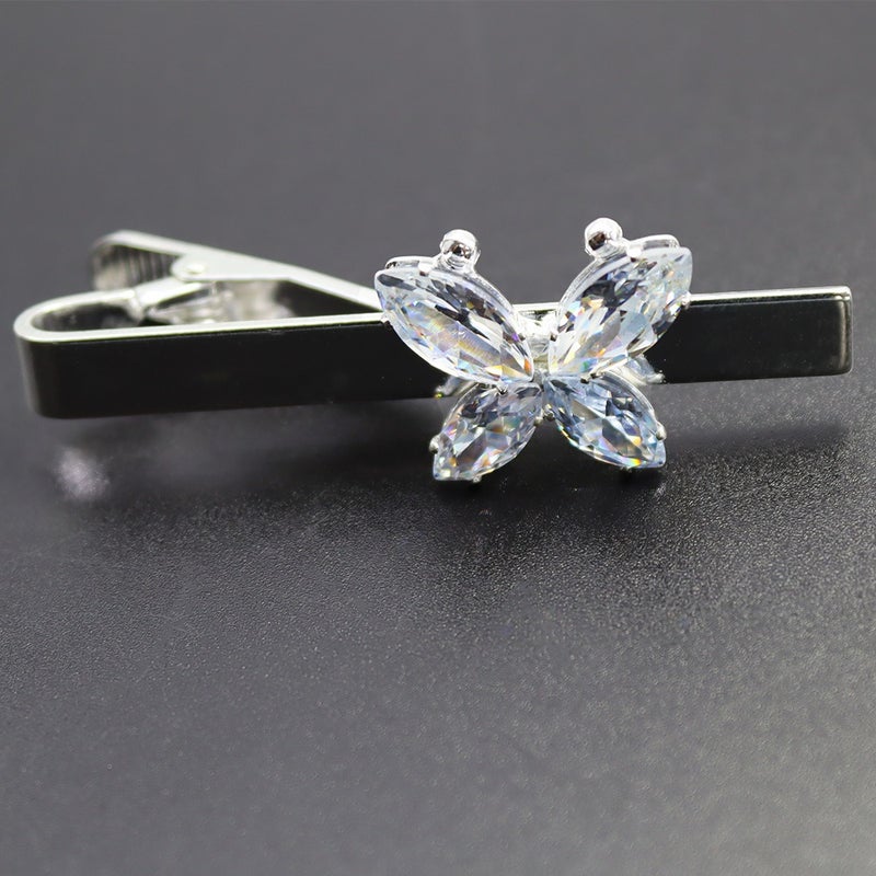 Xin Long Tai Crystal Butterfly Tie Clip for Men and Women - Elegant Luxury Accessory - Image 4