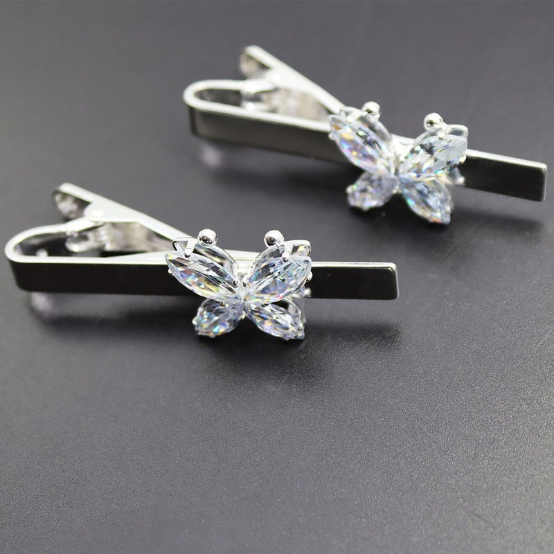 Xin Long Tai Crystal Butterfly Tie Clip for Men and Women - Elegant Luxury Accessory - Image 5