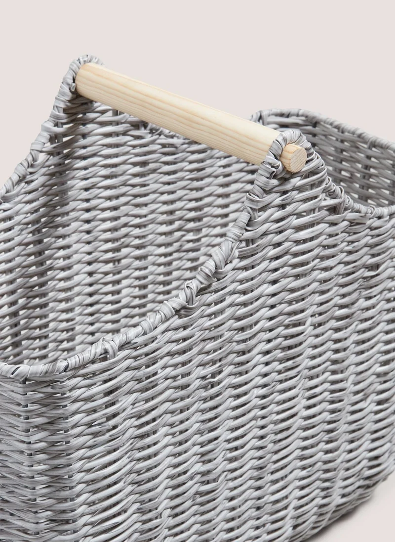 ماتلان Grey Plastic Woven Toilet Roll Basket
