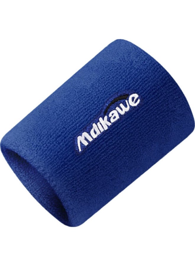 Mdikawe [Two-Pack] Wrist Guards For Men And Women, Sports Fitness Sweat-Absorbing Sprain Protection Wristband, Basketball Badminton Sweat-Wiping Blue - Image 1