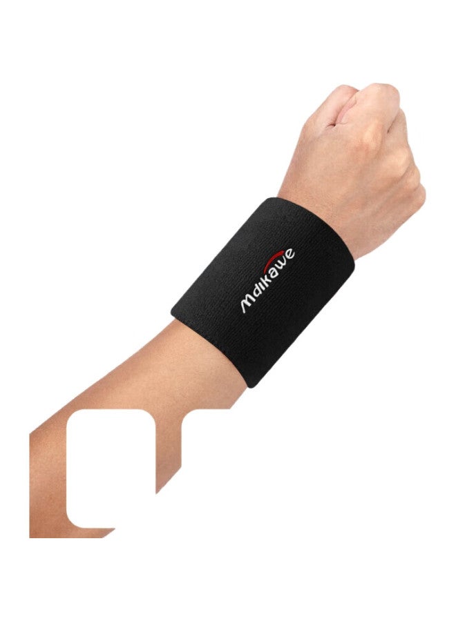Mdikawe [Two-Pack] Wrist Guards For Men And Women, Sports Fitness Sweat-Absorbing Sprain Protection Wristband, Basketball Badminton Sweat-Wiping Blue - Image 3