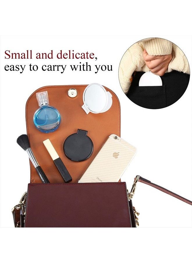 Blulu - 24 Pieces Mini Folding Compact Mirror Portable Round Pocket Mirror Bulk Makeup Mirror for Women Girls Travel Daily Use, 2 Colors - Image 1