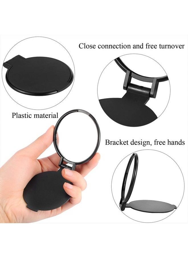 Blulu - 24 Pieces Mini Folding Compact Mirror Portable Round Pocket Mirror Bulk Makeup Mirror for Women Girls Travel Daily Use, 2 Colors - Image 1