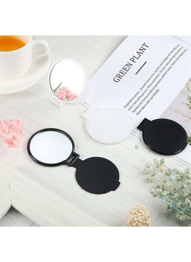 Blulu - 24 Pieces Mini Folding Compact Mirror Portable Round Pocket Mirror Bulk Makeup Mirror for Women Girls Travel Daily Use, 2 Colors - Image 1