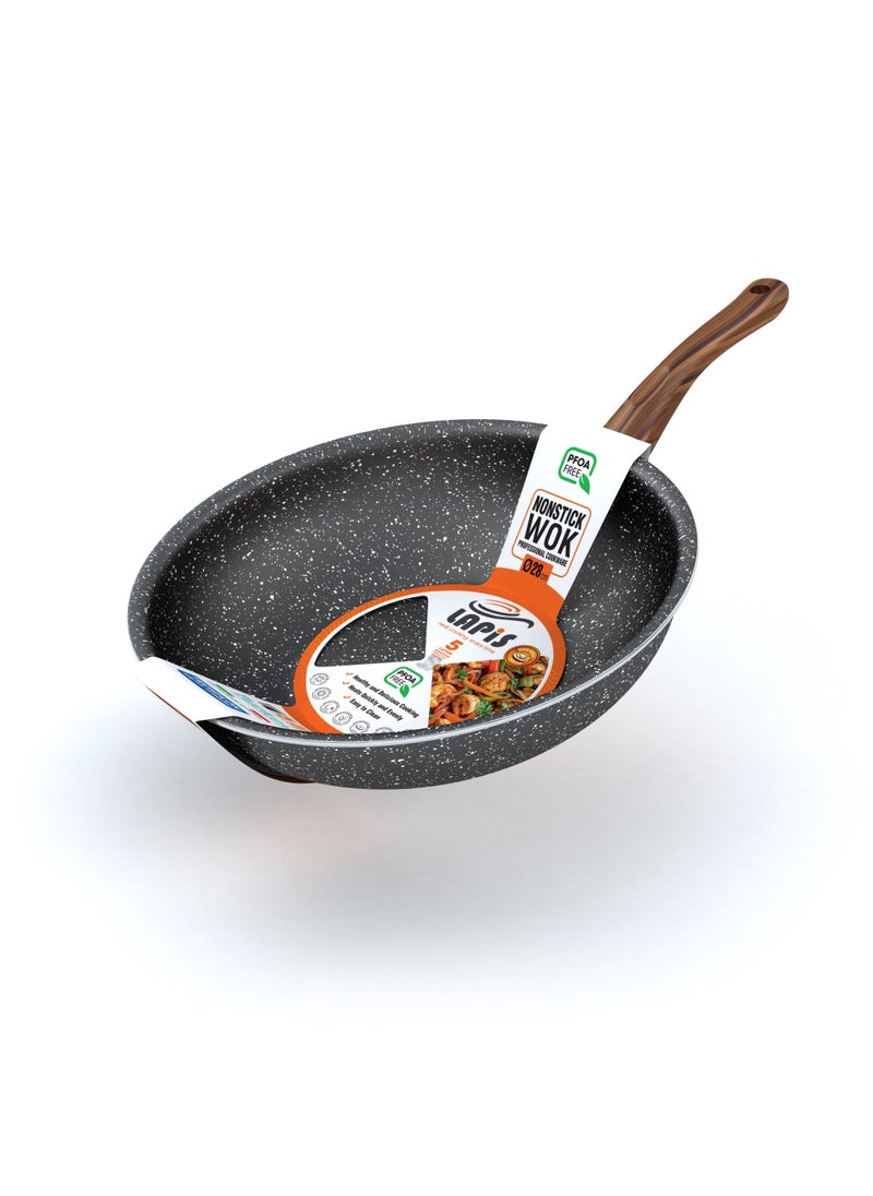 Lapis LAPIS Granite Wok Size 28 cm Black  - Image 1