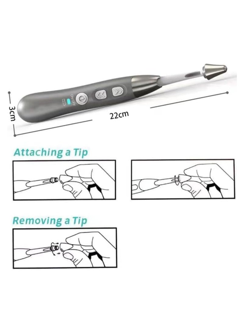 general Electric pressure point massage tool, 6-head Shiatsu pen for scalp decompression and head massage - Relaxation Shiatsu massager - Image 2