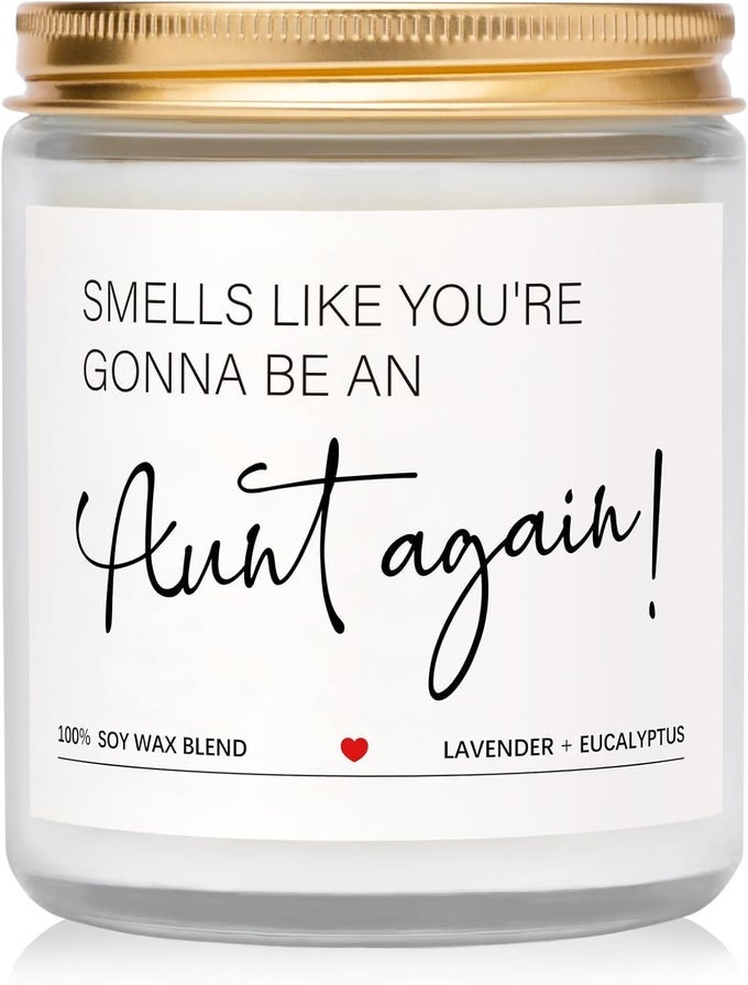 Pregnancy Announcement for Aunt Lavender Scented Candles Baby Reveal Gifts for Auntie Sister Friend Promoted to Aunt Ideas