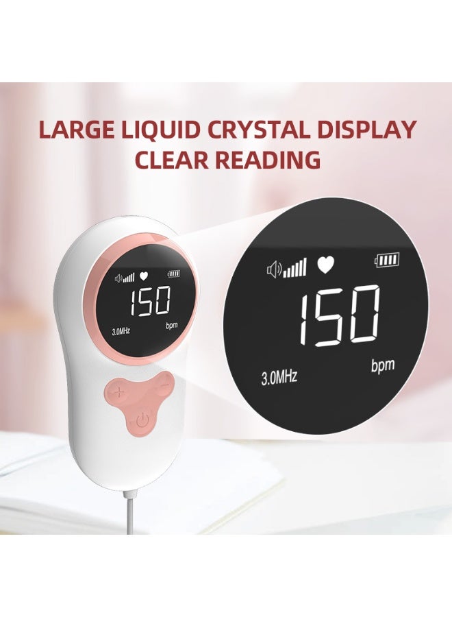 Halamine Ultrasound Doppler Fetal Heart Rate Monitor, Portable Baby Heartbeat Monitor for New Moms for Home Use - Image 4