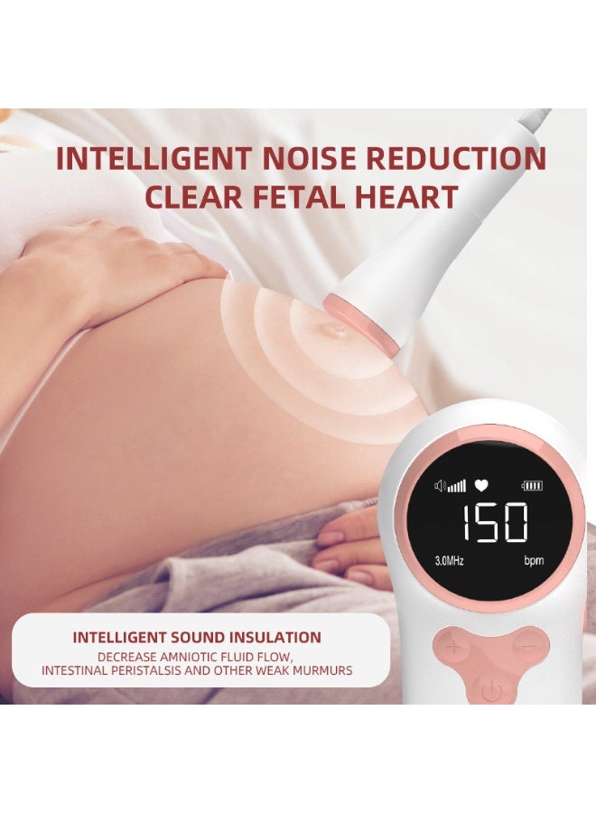Halamine Ultrasound Doppler Fetal Heart Rate Monitor, Portable Baby Heartbeat Monitor for New Moms for Home Use - Image 3