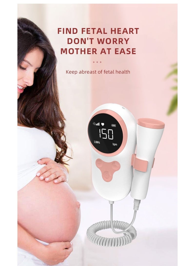 Halamine Ultrasound Doppler Fetal Heart Rate Monitor, Portable Baby Heartbeat Monitor for New Moms for Home Use - Image 2