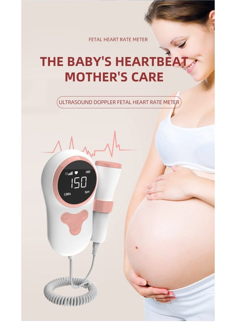 Halamine Ultrasound Doppler Fetal Heart Rate Monitor, Portable Baby Heartbeat Monitor for New Moms for Home Use - Image 3