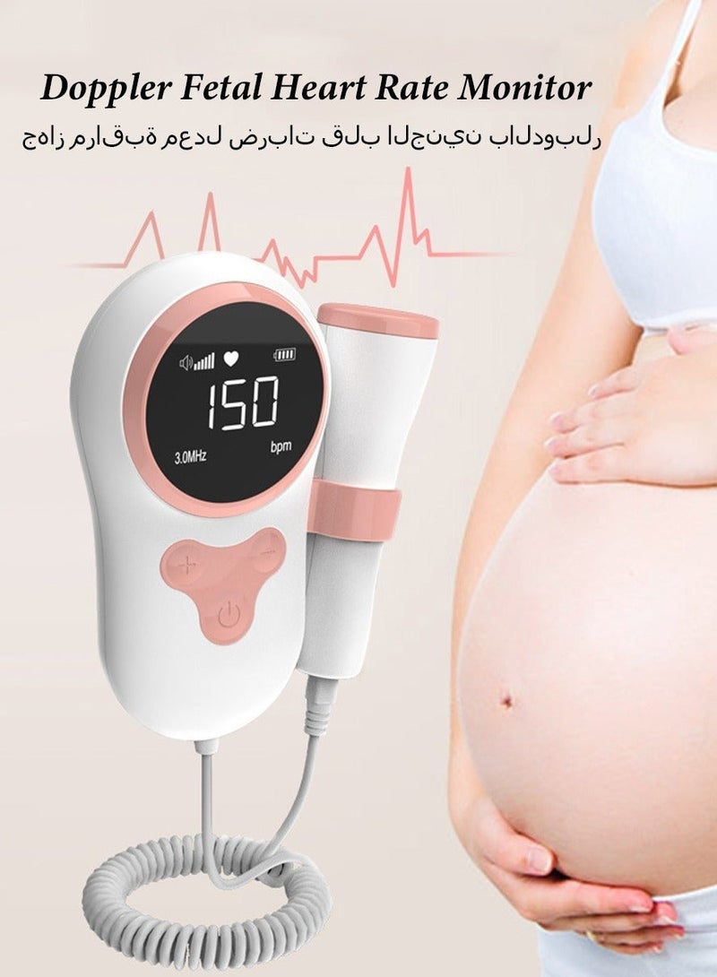Halamine Ultrasound Doppler Fetal Heart Rate Monitor, Portable Baby Heartbeat Monitor for New Moms for Home Use - Image 1