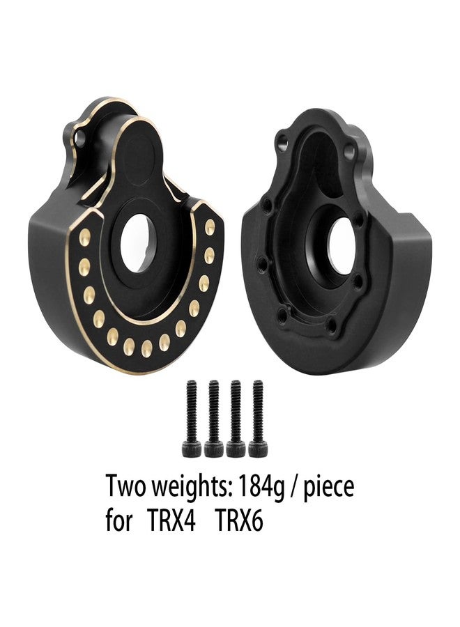 HYBDX RC TRX4 TRX6 counterweight Black Coated Door Shaft, Brass Front and Rear Steering Knuckle counterweight Upgrade Parts, 2-Piece Set (Black #7) - Image 3