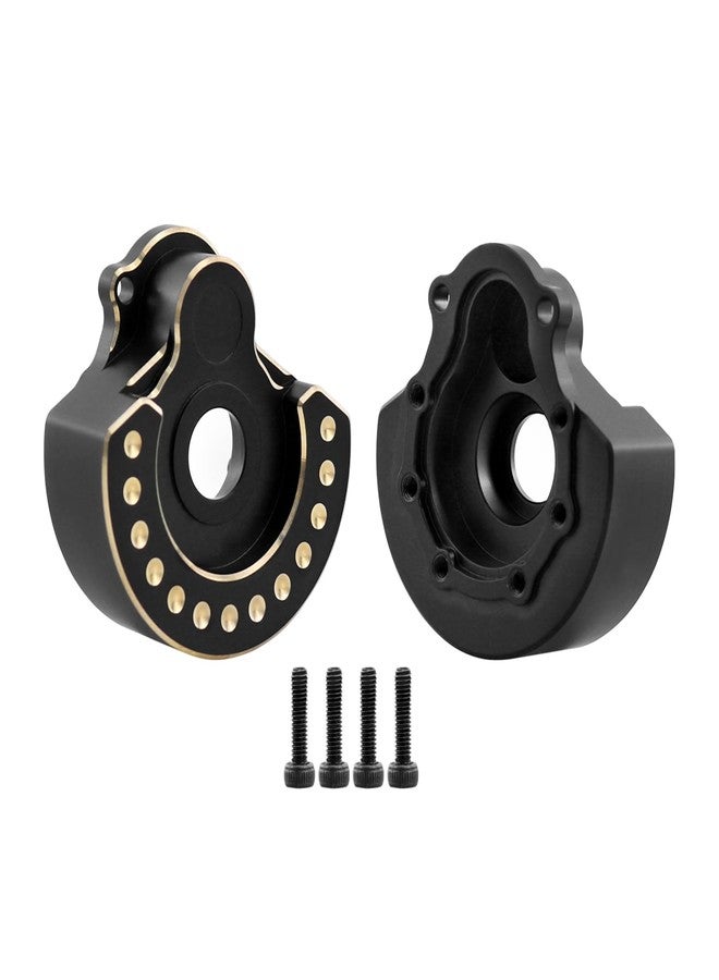 HYBDX RC TRX4 TRX6 counterweight Black Coated Door Shaft, Brass Front and Rear Steering Knuckle counterweight Upgrade Parts, 2-Piece Set (Black #7) - Image 1