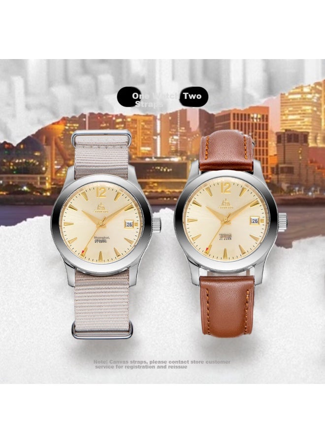 Shanghai Men's Automatic Mechanical Watch, Tribute To The Pure And Innocent Era Pioneers, Fuyisi Replica, Birthday Gift 5099 - Image 1