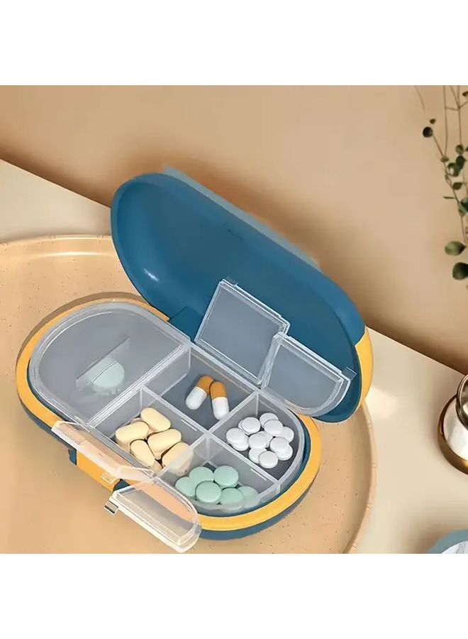 Six Grid Mini Pill Box Portable Compact Pill Organizer For Travel - Image 1