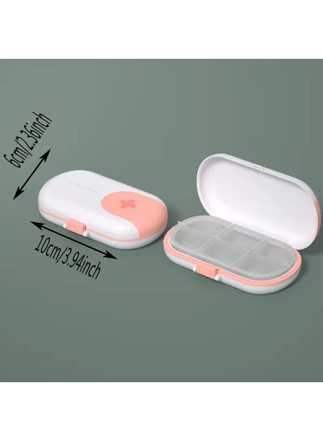 Six Grid Mini Pill Box Portable Compact Pill Organizer For Travel - Image 3