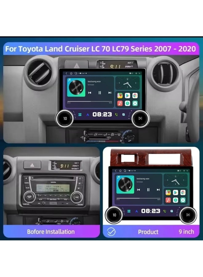 Vierex Android Car Stereo Screen For Toyota Land Cruiser Pickup LC79 LC70 2007-2020 With Apple Carplay Android Auto Wireless WiFi DSP AHD Camera Included Fast Interface Wood Color (4+64GB Diamond 2K) - Image 2
