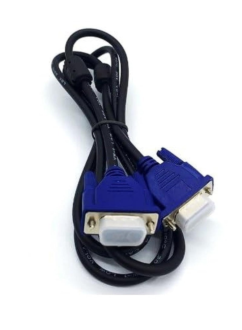 كابل VGA بطول 10 متر، لون أسود وأزرق، حاسوب محمول، شاشة عرض