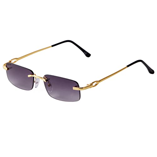 JUDOO Fashion Rimless Rectangle Sunglasses for Women Men Trendy Frameless Square Glasses UV400 Eyewear - Image 1