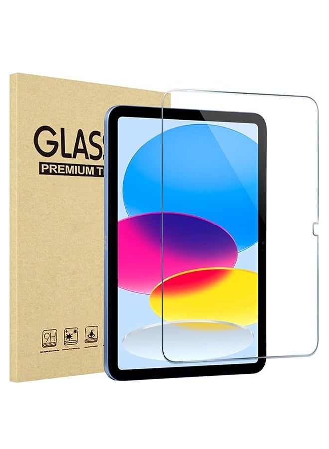 1 Pack Screen Protector for iPad 10th 10.9 Inch 2022, HD Clear Tempered Glass Film Guard, 10th Gen 10.9"A2696/A2757/A2777