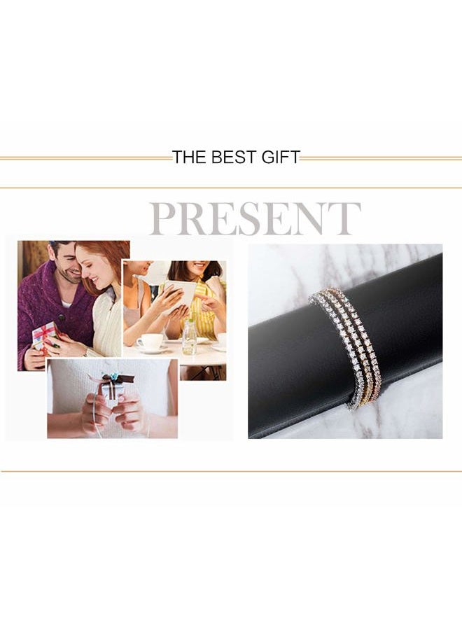 TOPGRILLZ 3-6mm Tennis Chain Anklet with Extension Bracelet for Women, 14K Gold Plated CZ Diamond Fashion Foot Jewelry Gifts - Image 4