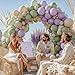 Partycus Dusty Green Purple Balloon Arch Kit Double Stuffed Pastel Light Lavender Olive White Sand Balloon Garland for Neutral Baby Shower Birthday Bridal Wedding Easter Party Decoration - Image 4