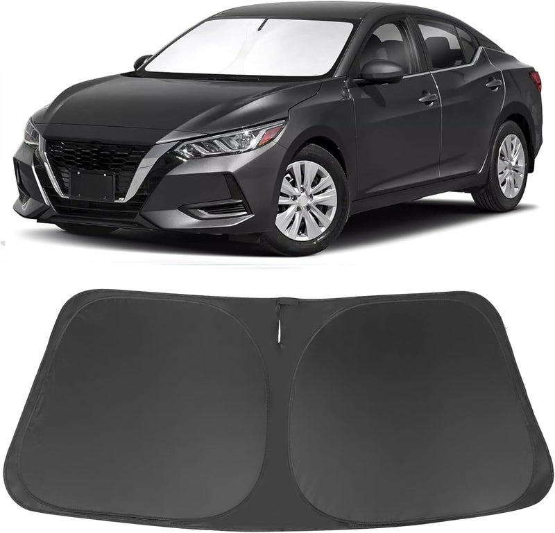 LHFLIVE Windshield Sun Shade Custom Fit for 2020 2021 2022 2023 2024 2025 Nissan Sentra Sedan Accessories Foldable Sunshade Sun Blocker Protect Car from Sun Rays & Heat Damage Keep Car Cooler - Image 1