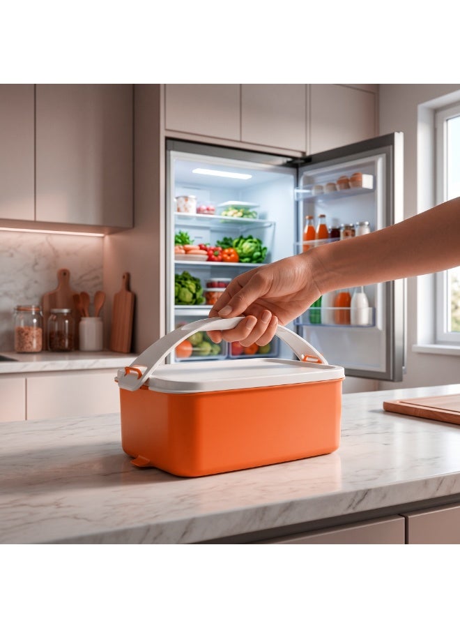 EasyGO Easy-Go 1.5L Portable Lunch Box with Handle – Unsectioned - Microwave, Freezer & Dishwasher Safe - Image 3
