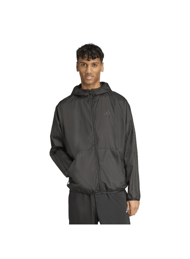 اديداس جاكيت واقٍ من الرياح للرجال أسود - Image 2