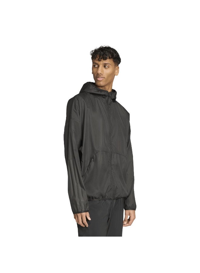 اديداس جاكيت واقٍ من الرياح للرجال أسود - Image 4