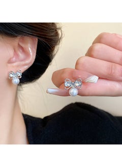 925 Silver Flower Butterfly Stud Earrings for Women A1445 Silver