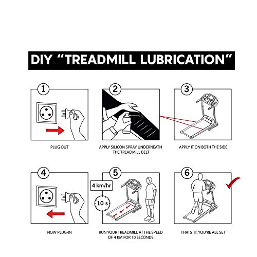 Kangaroo Heavy Duty Treadmill Lubricant Oil Spray | 500 ML Silicone-Based Belt Lubricant for Home & Commercial Treadmills | Reduces Friction, Non-Staining & Low Odor - Image 4
