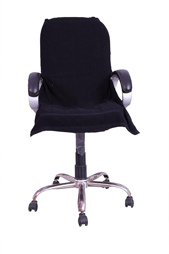 DRYHUG 100% Cotton Quick Dry Chair Towel | High Absorbency Super Soft, Fast Drying Towels for Chair| 380 GSM Large Size 1 Piece Chair Towel for Men and Women | Sized 70cm X 137cm [ Black Colour] - Image 1