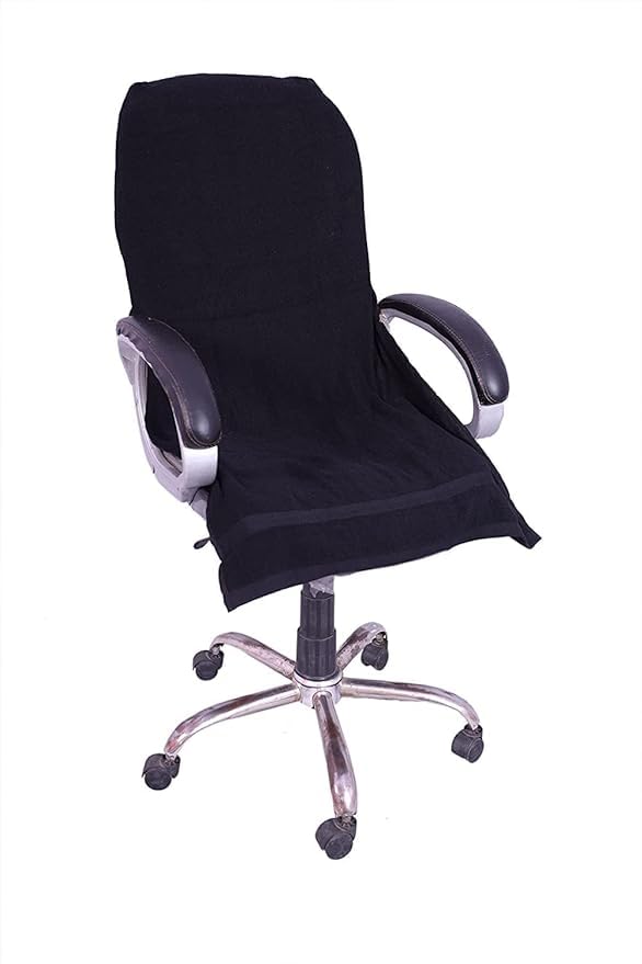 DRYHUG 100% Cotton Quick Dry Chair Towel | High Absorbency Super Soft, Fast Drying Towels for Chair| 380 GSM Large Size 1 Piece Chair Towel for Men and Women | Sized 70cm X 137cm [ Black Colour] - Image 4