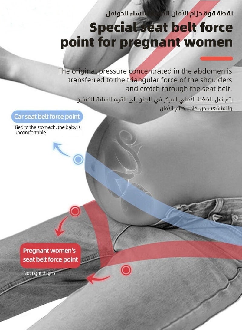 Generic Pregnancy Seat Belt, Maternity Car Belt Adjuster, Breathable Seats Bump Strap for Pregnant Women, Protect Unborn Babies, Prevent Compression and Protect Belly of Abdomen, A Must Have for Maternity  - Image 3