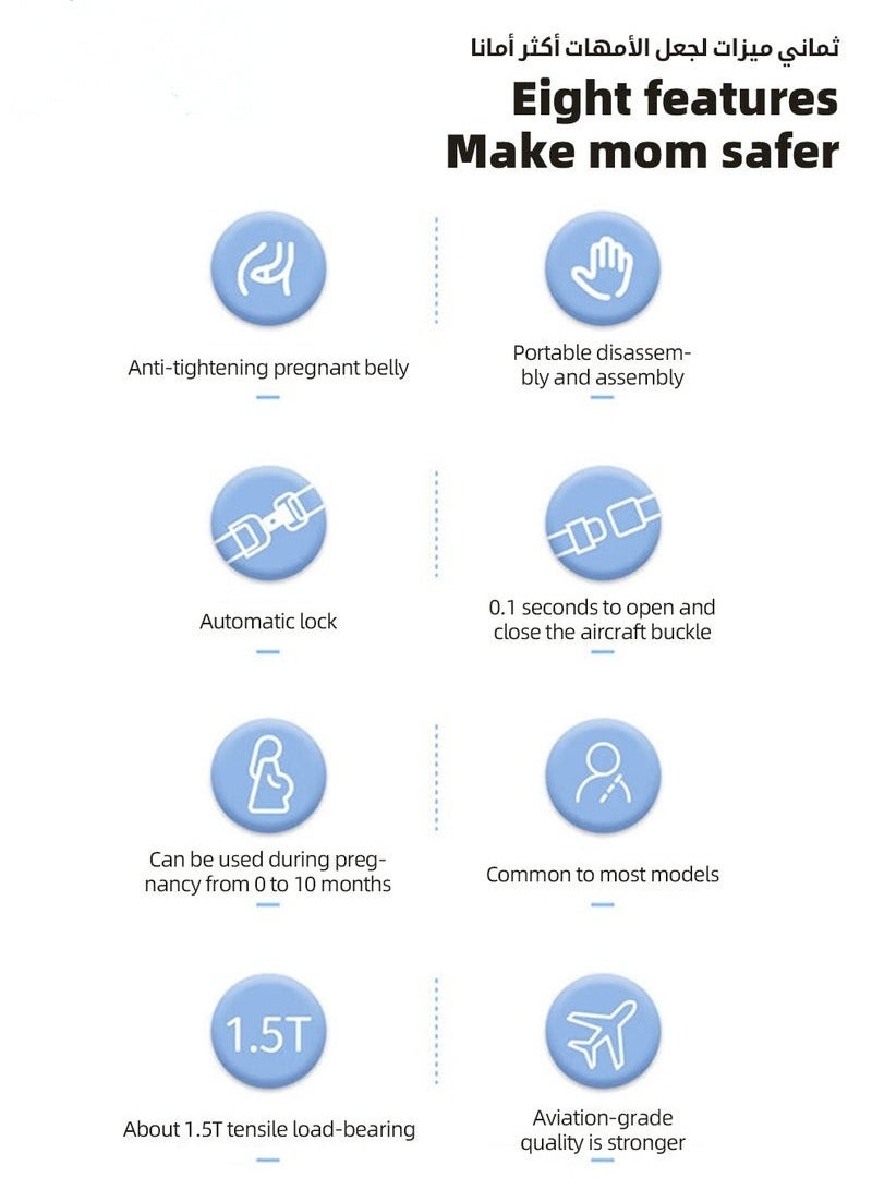 Generic Pregnancy Seat Belt, Maternity Car Belt Adjuster, Breathable Seats Bump Strap for Pregnant Women, Protect Unborn Babies, Prevent Compression and Protect Belly of Abdomen, A Must Have for Maternity  - Image 4