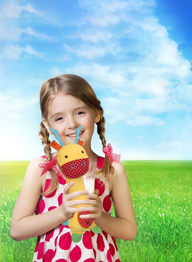 أورجنيزر 4 قطع من خشخيشات الأطفال الناعمة، ألعاب قبضة اليد التنموية للأطفال، ألعاب تعليمية حسية مع عضاضة، أصوات للأطفال، من عمر 3 إلى 6 إلى 9 إلى 12 شهرًا - Image 5