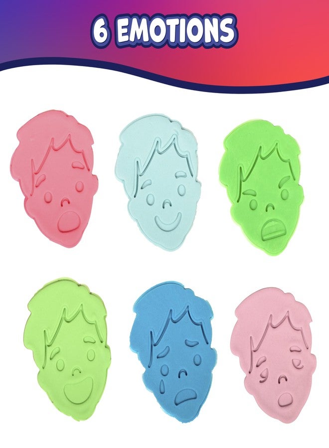 READY 2 LEARN Dough Cutters - 6 Emotions - Playdough Accessories - Dough Cutters for Kids - Clay Tools for Kids - Playdough Stamps - Image 4