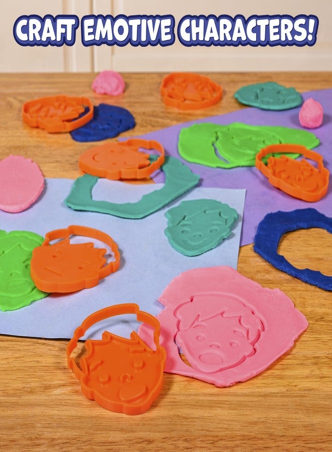READY 2 LEARN Dough Cutters - 6 Emotions - Playdough Accessories - Dough Cutters for Kids - Clay Tools for Kids - Playdough Stamps - Image 2