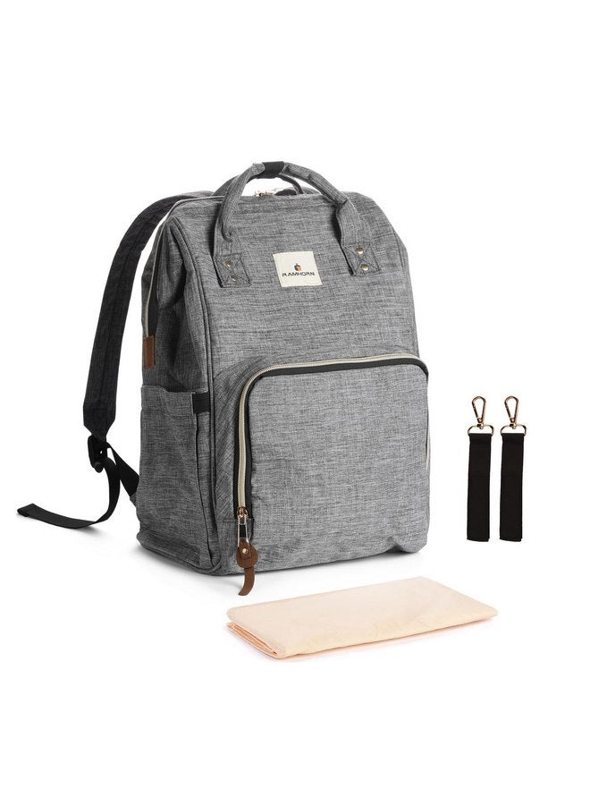 Ramhorn Diaper Bag Backpack Multifunction Waterproof Travel Back Pack for Mom Grey - Image 1