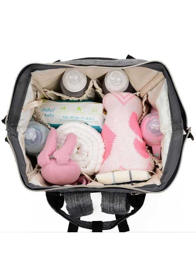 Ramhorn Diaper Bag Backpack Multifunction Waterproof Travel Back Pack for Mom Grey - Image 4