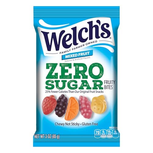 Welch's Zero Sugar Fruity Bites, Mixed Fruit Snack Pack, Gluten Free & Sugar Free Snacks, 3oz Snack Pack (Pack of 1) - Image 1