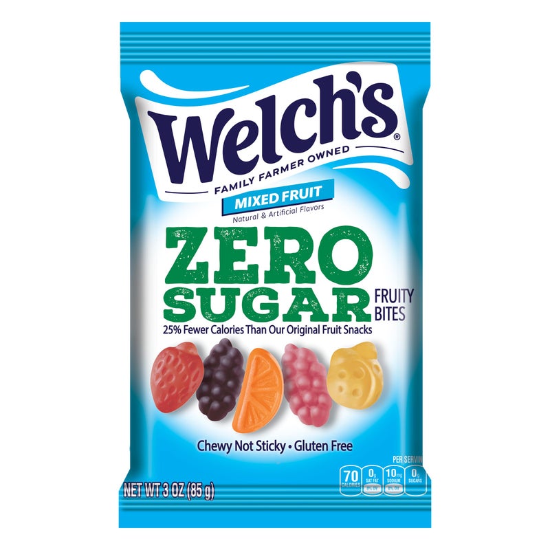 Welch's Zero Sugar Fruity Bites, Mixed Fruit Snack Pack, Gluten Free & Sugar Free Snacks, 3oz Snack Pack (Pack of 1) - Image 5