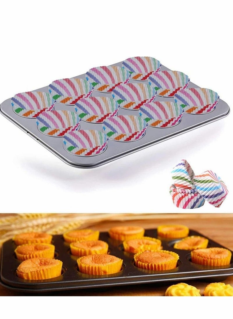 SYOSI Aluminum Thickened Baking Foil Liners - 400 Pieces, Silver - Image 2