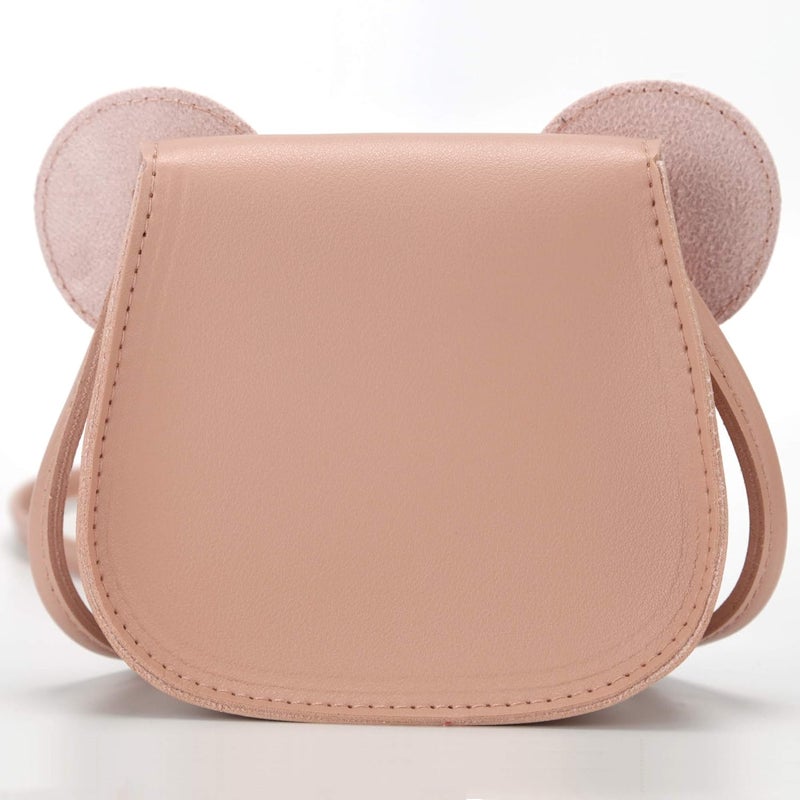 QiMing Little Mouse Ear Bow Crossbody Purse,PU Shoulder Handbag for Kids Girls Toddlers - Image 4