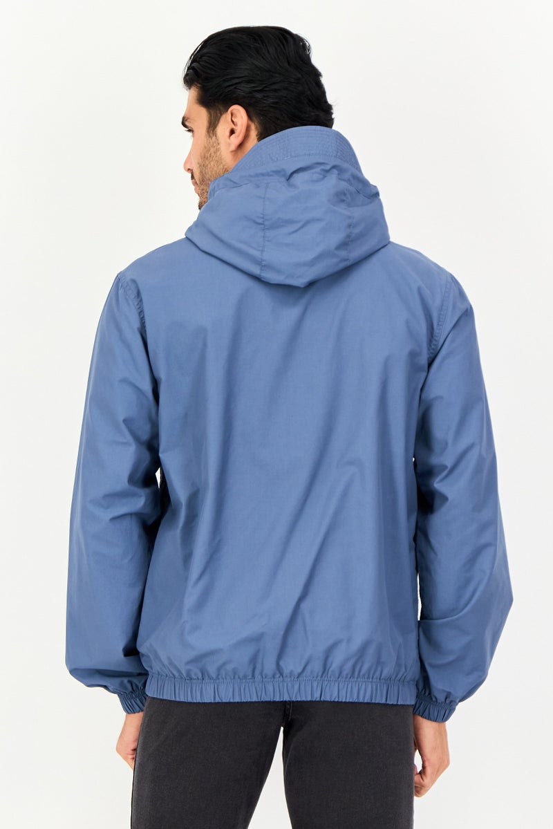 Celio Men Solid Bomber Jacket, Slate Blue - Image 3