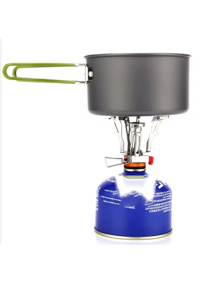 بي كيه ماكس موقد تخييم صغير محمول، موقد غاز البوتان قابل للطي، موقد حقائب ظهر مزود بإشعال بيزو، دعامة ثابتة، مقاوم للرياح، صمام حرارة قابل للتعديل وزر إشعال مدمج، مثالي للتخييم في الهواء الطلق، والمشي لمسافات طويلة، والطهي في النزهات، وغير ذلك الكثير. - Image 4