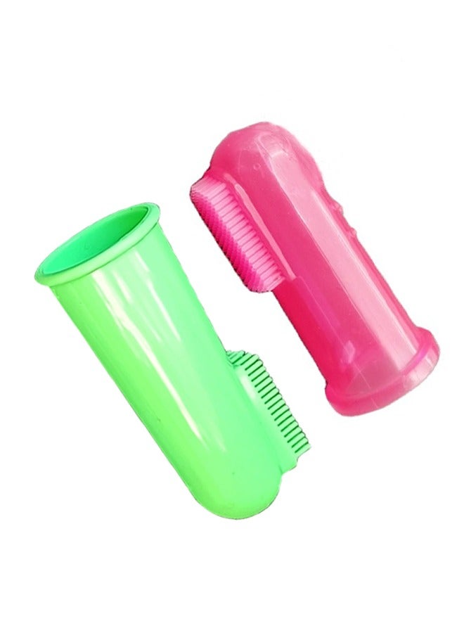 Generic Dog Finger Toothbrush for Dogs & Cats - Puppy Toothbrush with Soft Flexible Silicone Bristles, Gentle for Sensitive Gums, Promotes Healthy Teeth & Gums, Easy Teeth Cleaning Tool - Image 1