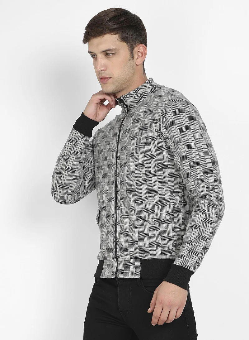 CAHOOT  Men's Grey Textured Jacket With Flap Pocket for Men | Best Price UAE
